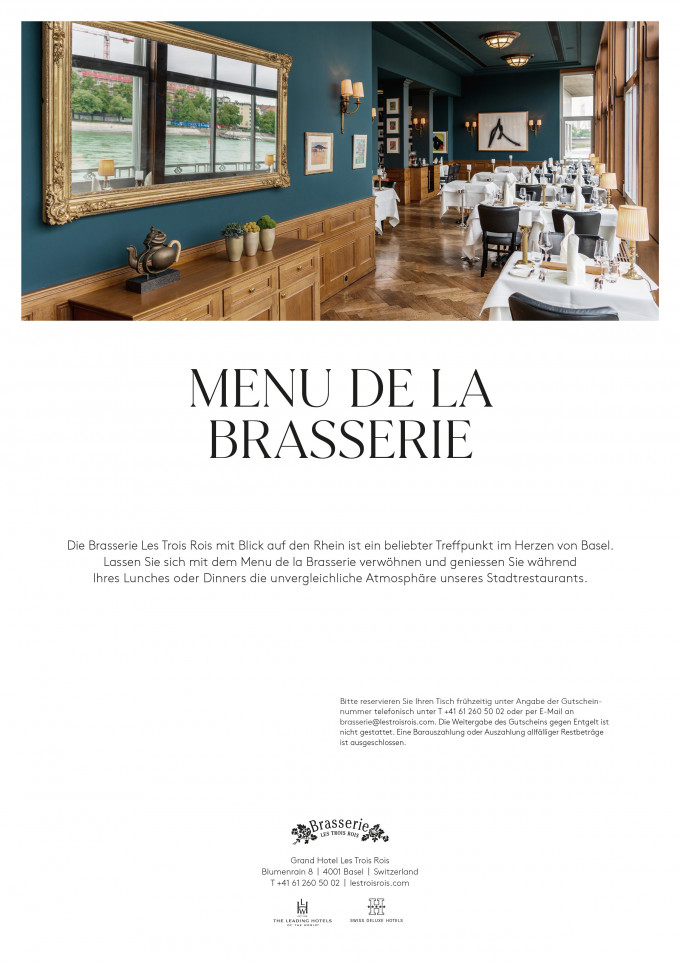Menu de la Brasserie